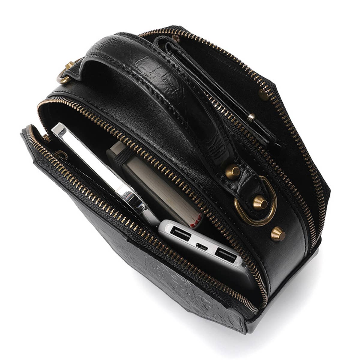 Black HALLOWEEN RETRO STEAMPUNK BAG SHOULDER BAG_CWAB0633 for wholesale on Faire3