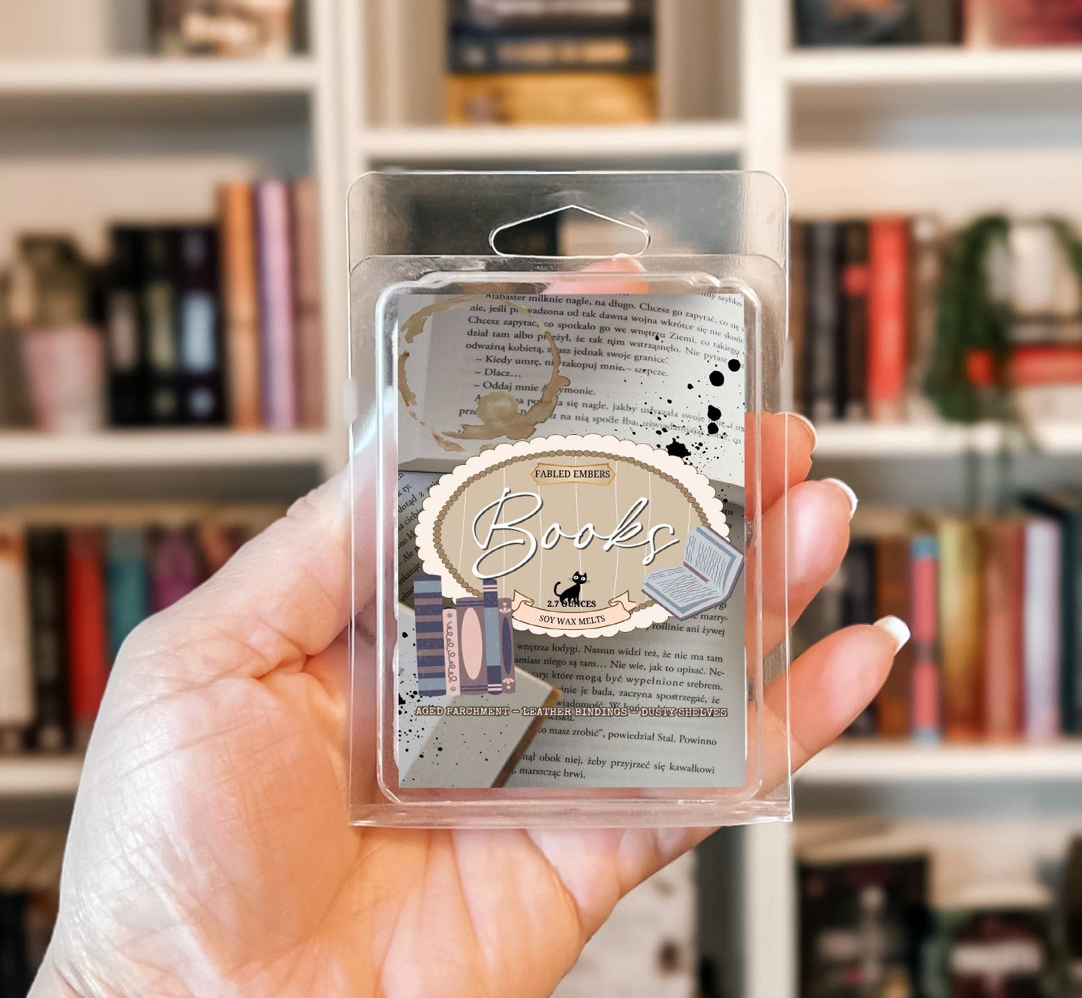 Fabled Embers - Wholesale Wax Melt - BOOKS wax melts | paperbacks + leather bindings + cedar