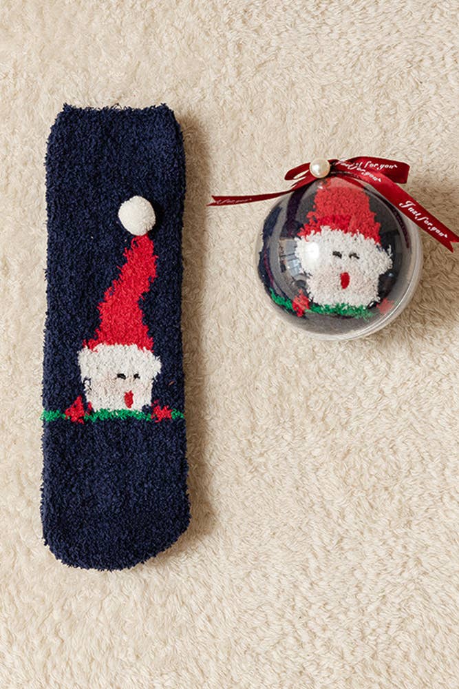 UNISHE - Wholesale Socks - Women's - Cartoon Christmas Fleece Socks MOQ 5Pairs ZZKF3038