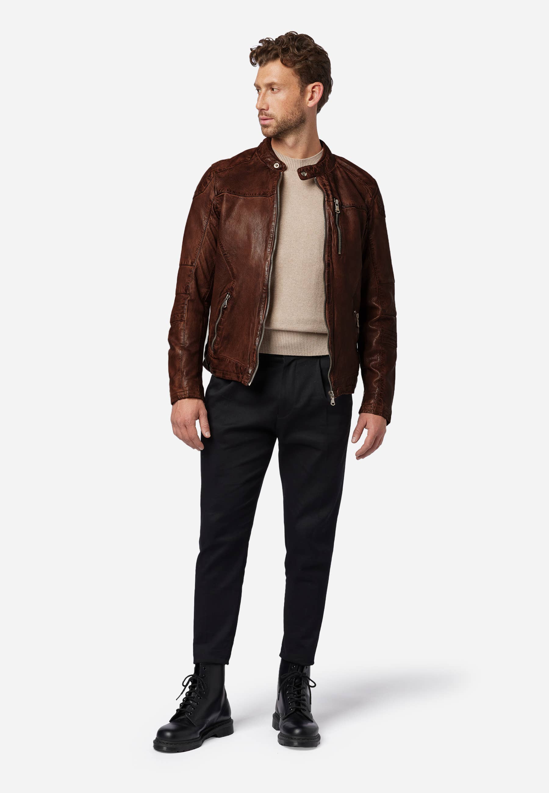 Ricano - Wholesale Leather Jacket - Men's - Josh men's leather jacket - premium lamb leather10