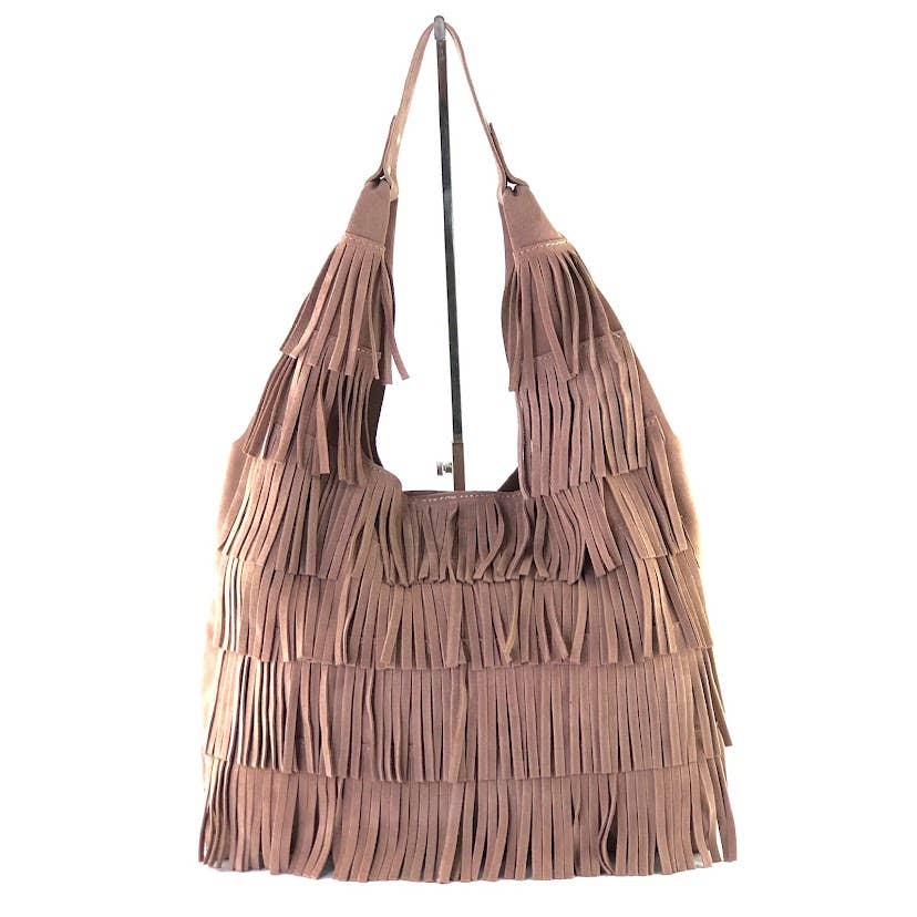 MILANO AMOUR – Großhandel Tragetasche – Damen – ANNABELLE Wildleder-Fransen-Shopper4