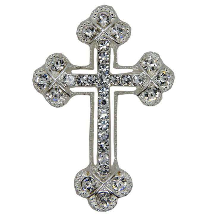 rhinestone cross pin for wholesale by Godert Amsterdam
