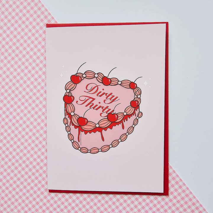 Dirty Thirty Birthday Card for wholesale by Rosage Studio