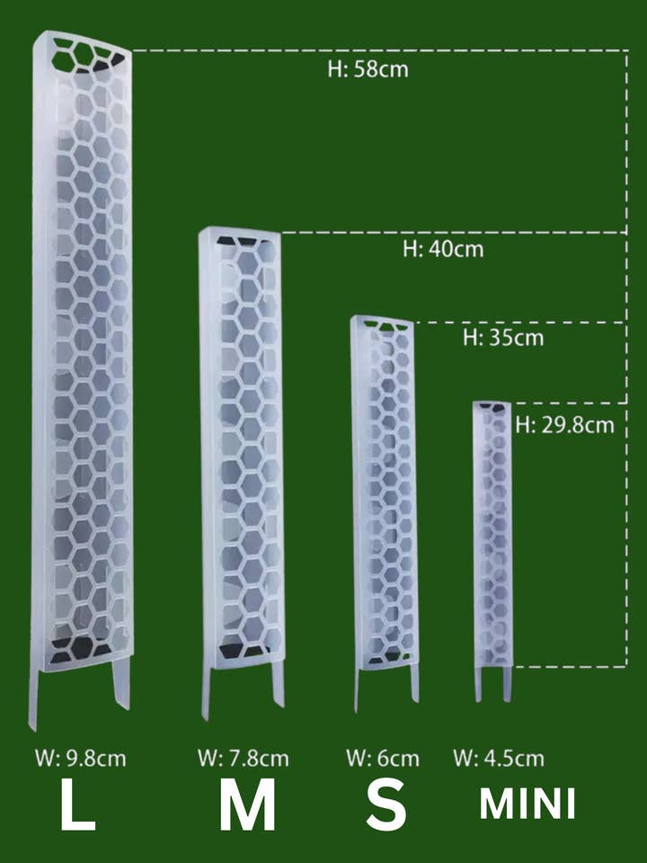 Moss Pole D shaped Stackable in Clear & Semi Transparent for wholesale by PlantBay