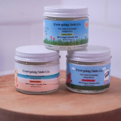 'Niet Je Alledaagse' Body Butter Trio Box voor wholesale door Everyday Skin Co.