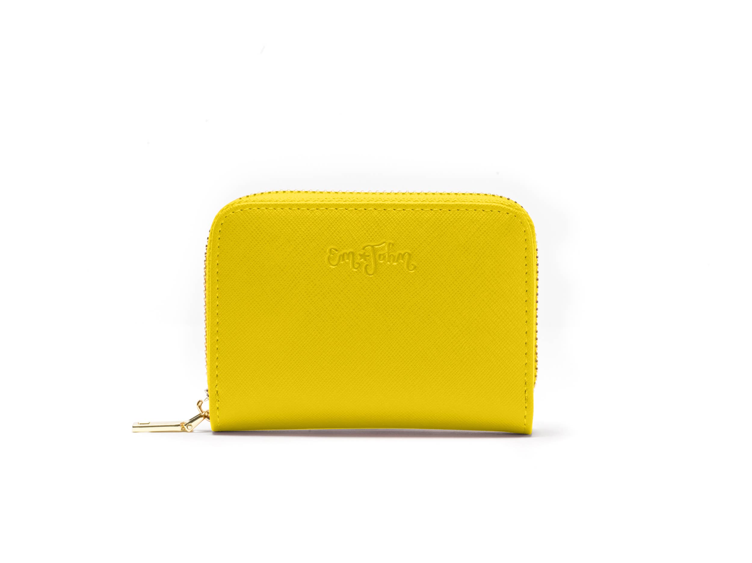 Wholesale Em John Mini Zip-Around Card Wallet - Yellow for