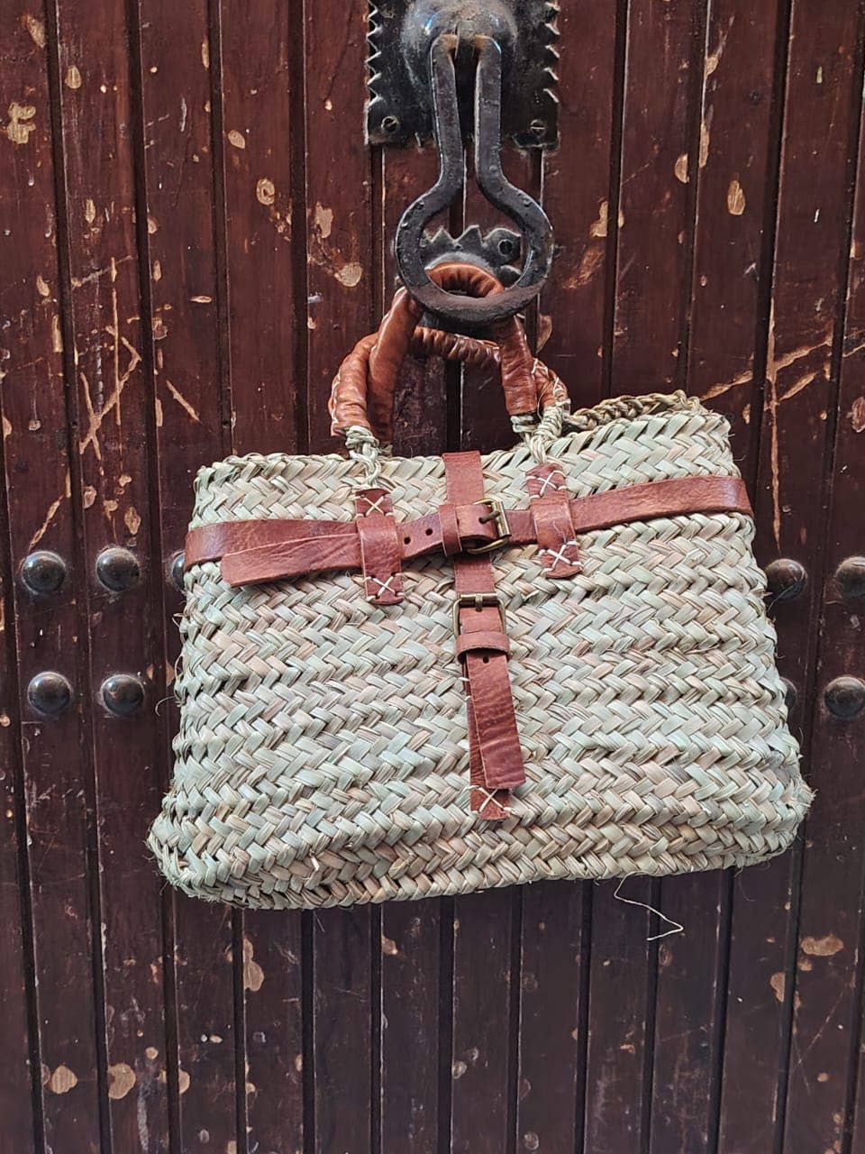DarKech - Wholesale Beach Bag - Handmade French Baskets with Leather Straps Straw Basket Bag10