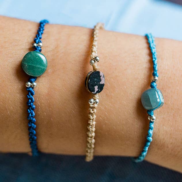 Macrame Jade Stackable Bracelet for wholesale by Lucia's Imports