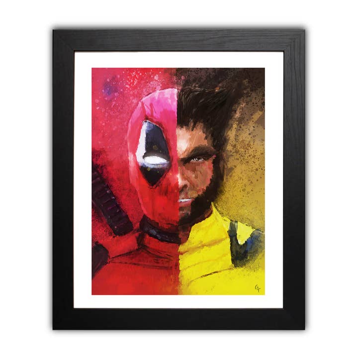 Deadpool & Wolverine — Lámina artística para venta al por mayor de Joy & Fury Art