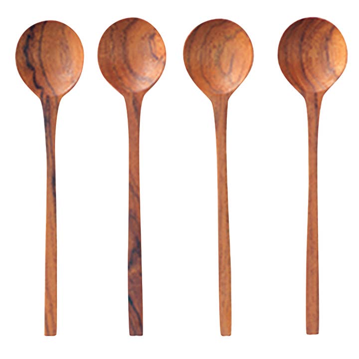 Teak Thin Spoons, Small, Set of 4 for wholesale by Be Home US
