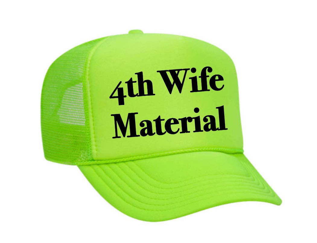 Inappropriate Trucker Hats - Venta al por mayor Gorra trucker - Mujer - Gorra de camionero 4th Wife Material13