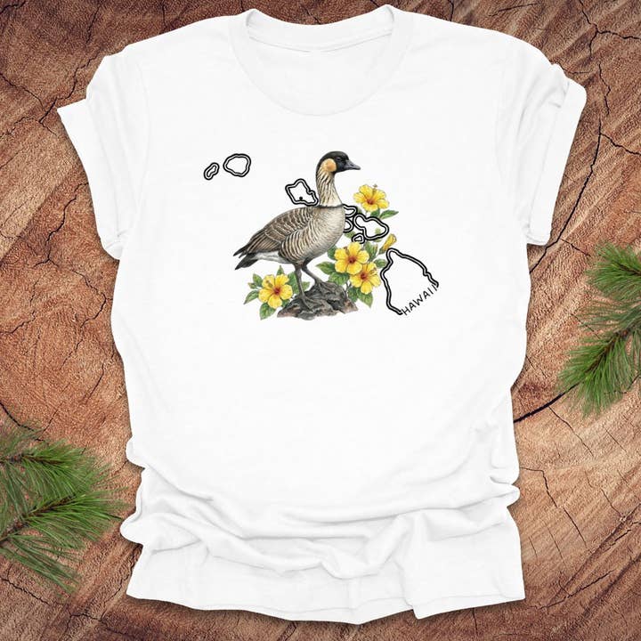 Hawaii State Bird Nene Goose Tee for wholesale by Wandering Owl Adventure Co.