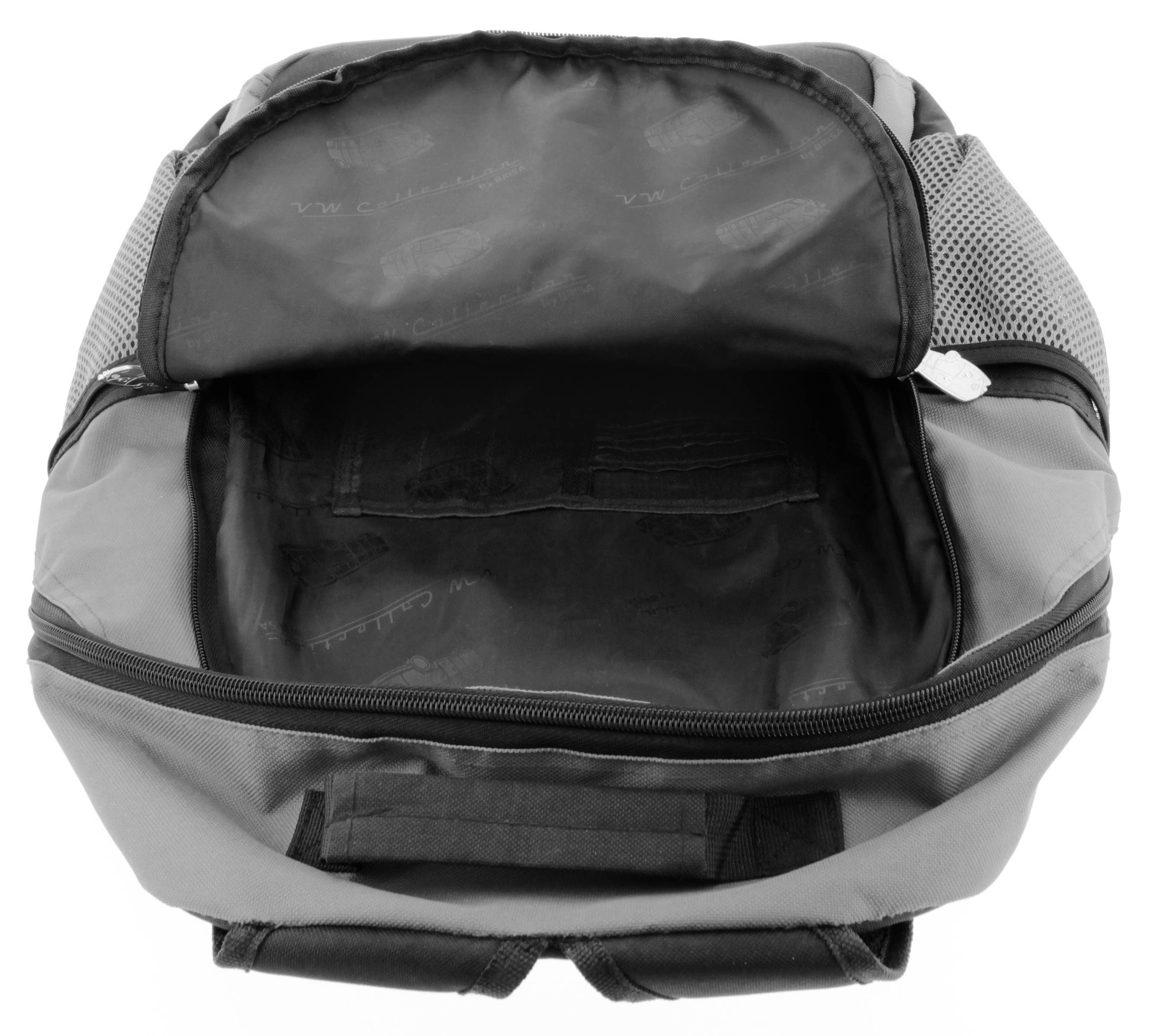 VW Collection by BRISA - Wholesale Backpack - Unisex - VW T1 Bus Office Outdoor Travel Backpack - RD (L)7