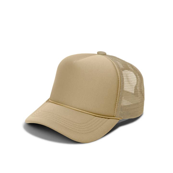 Burzip collection - Wholesale Hat Accessory - Men's - Plain Foam Trucker Hat - SOLID10