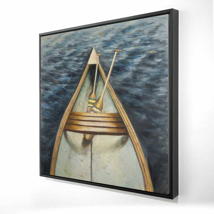 Canoeing on the Lake Framed Canvas | Marine Hobbies Decor for wholesale by BEGIN HOME DECOR