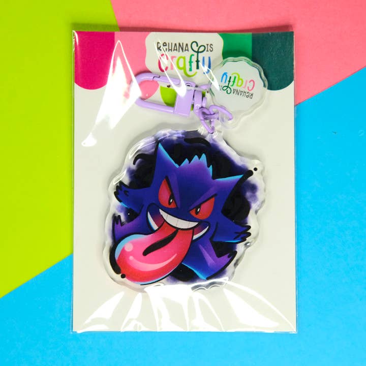Rehana is Crafty - Wholesale Keychain - Kids - Gengar | Acrylic Keychain2