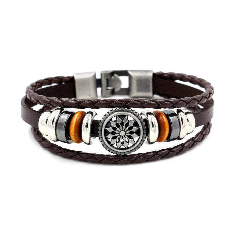 Tourtiwi - Wholesale Woven/Braided Bracelet - Vintage Leather Cord Cowhide Bracelet3