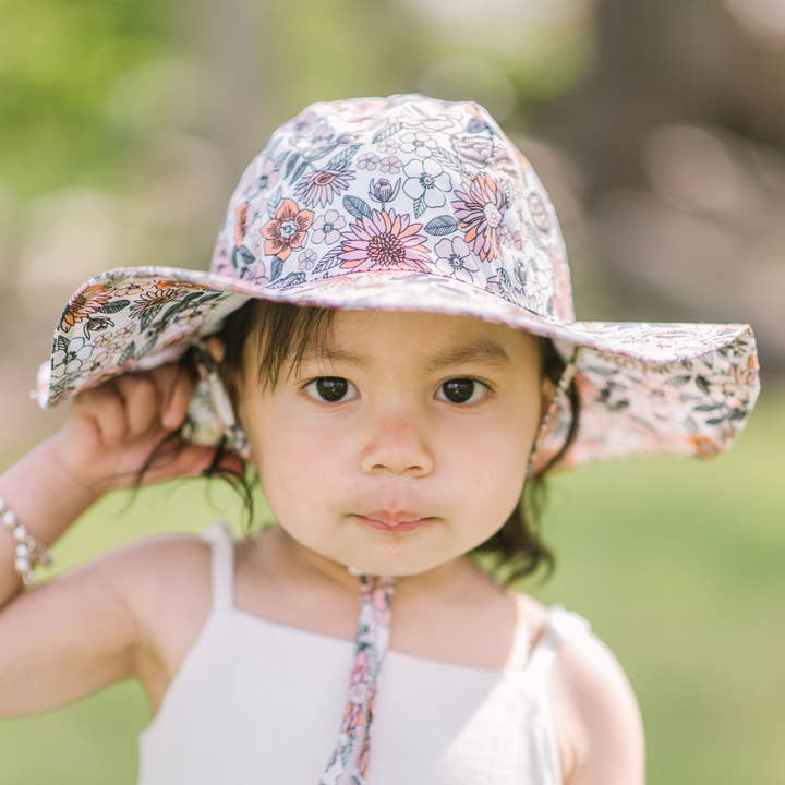 Huggalugs - Wholesale Sun Hat - Kids - Vintage Flora Sunhat UPF 50+ Baby & Toddler1