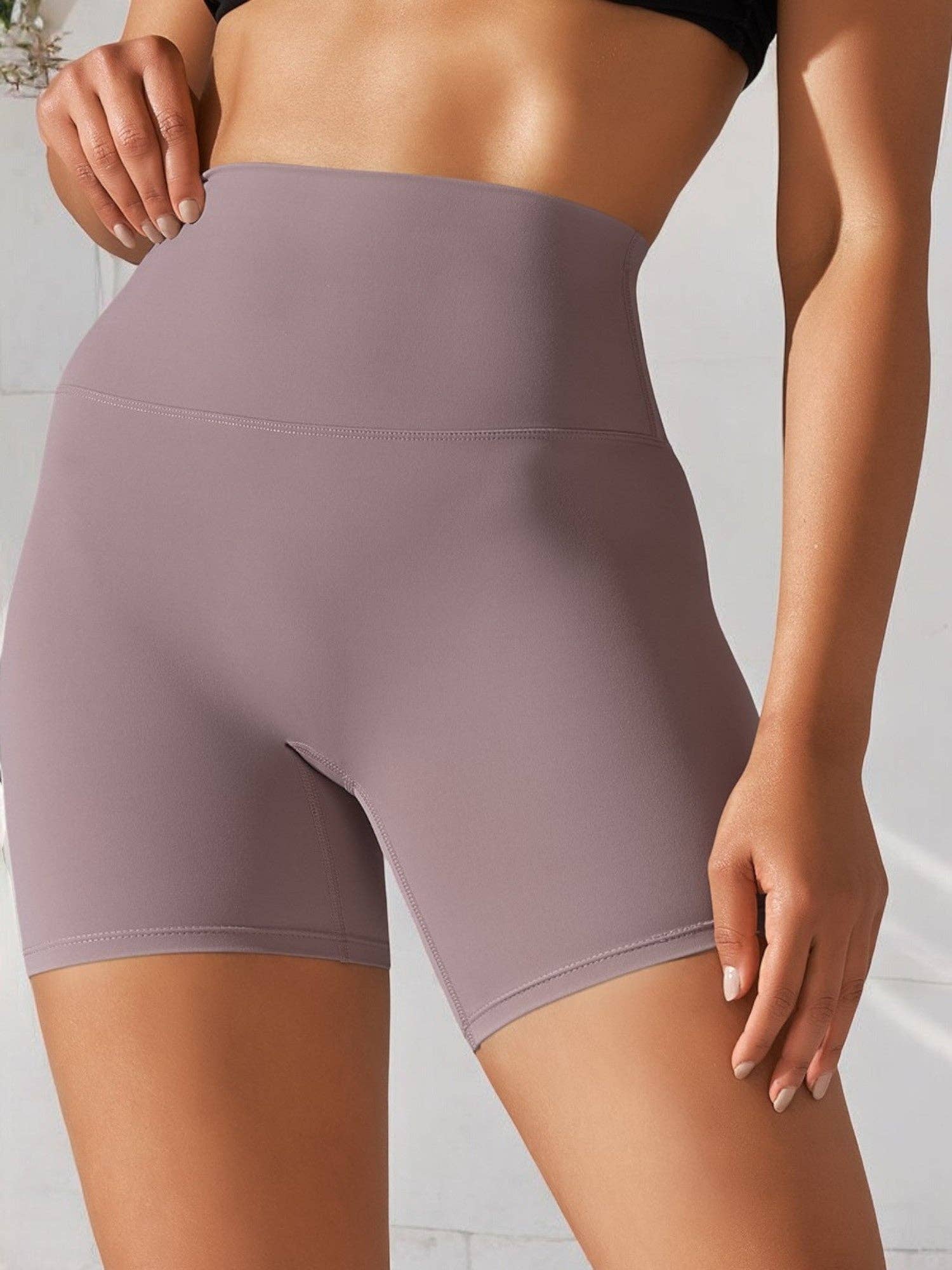 Active by Anna-Kaci – Calções atléticos – Mulher por atacado – Shorts esportivos femininos de compressão sem costura com cintura alta7