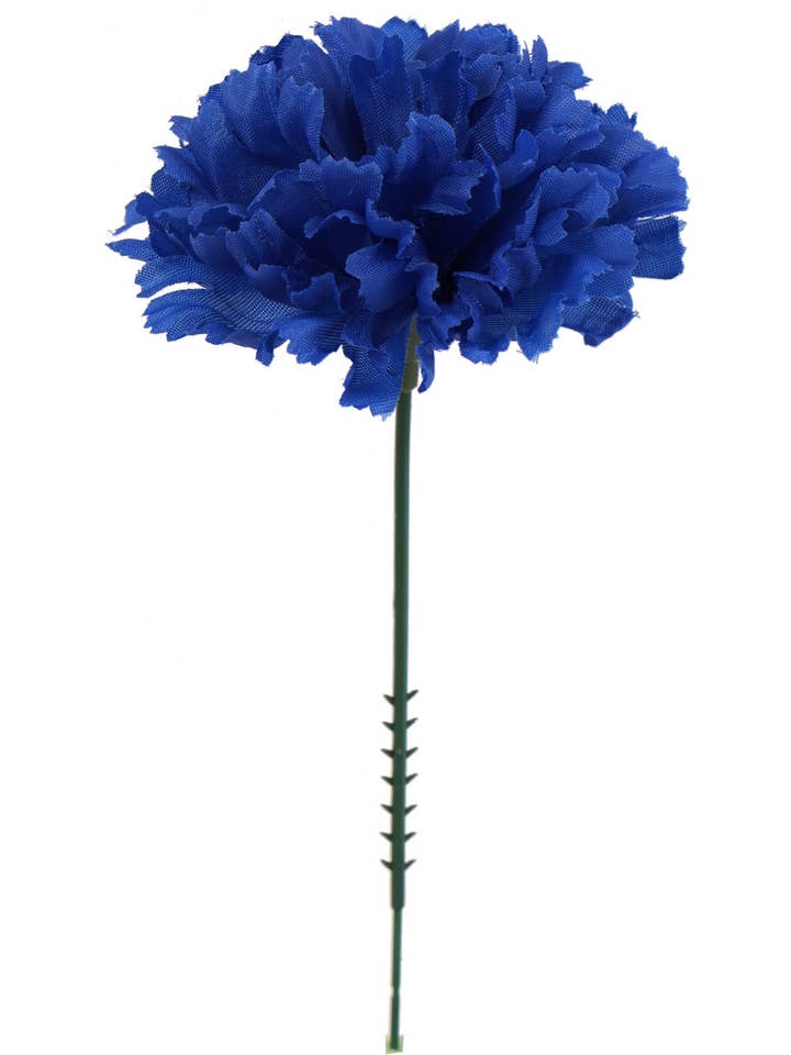 100-Pack Royal Blue Carnation Picks - Floral Arrangements for wholesale by Larksilk