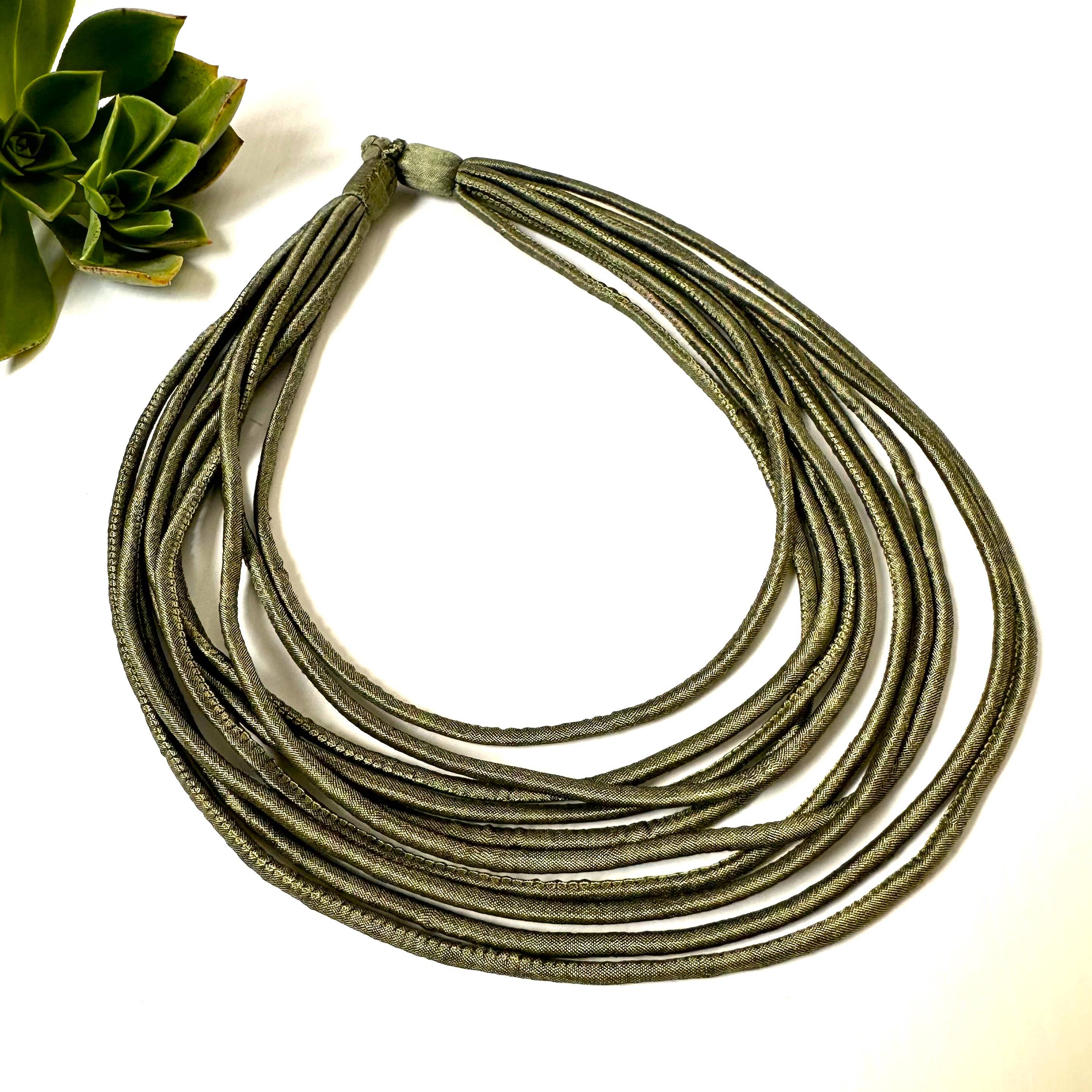 Sophie Silks - Wholesale Woven Necklace - Multi Strands Boho Necklace19