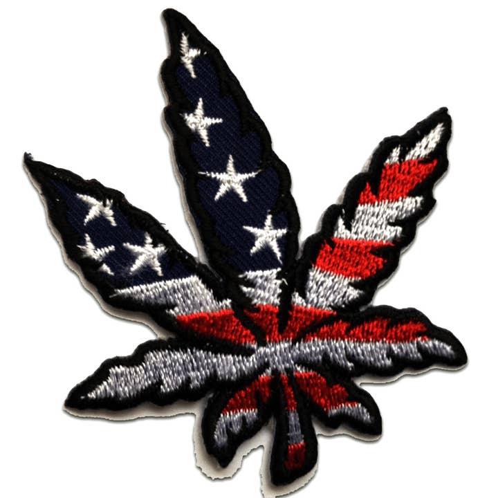 USA Marijuana Cannabis Weed Iron-On Patch for wholesale by Catch the Patch