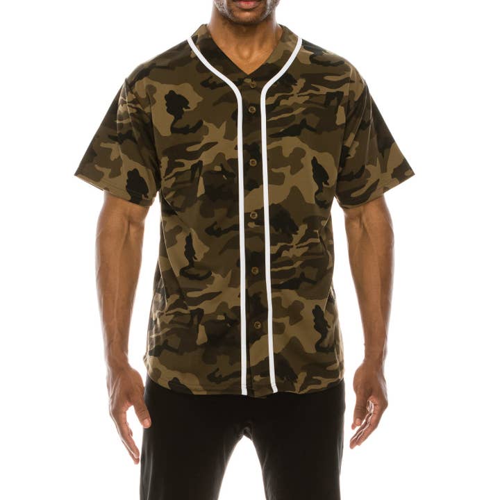 Victorious - Wholesale Button Down Shirt - Men's - BJ42 BASEBALL JERSEY (OPEN PACK)15