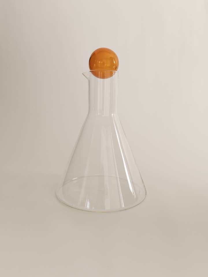 Carafe Bilboquet, transparente/ambre pour la vente par Sophie Lou Jacobsen