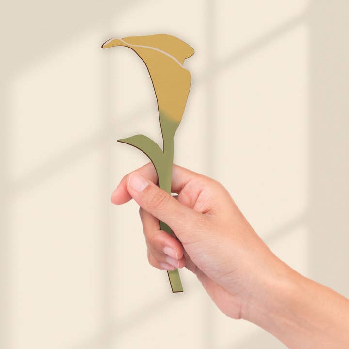 Calla Lily Wooden Flower for wholesale by P. Graham Dunn