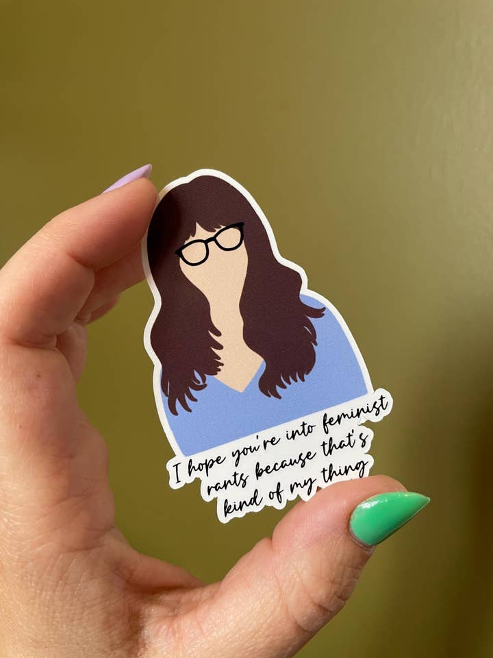 New Girl Jessica Day Feminist Vinyl Waterproof Sticker for wholesale by Steele Creative Co