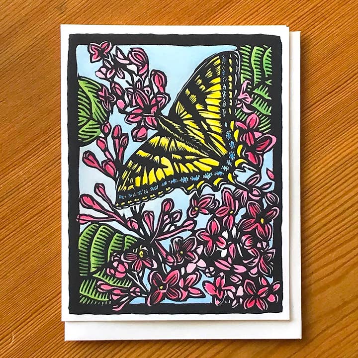 Swallowtail - Drinking Deeply Card for wholesale by Claire Emery Art