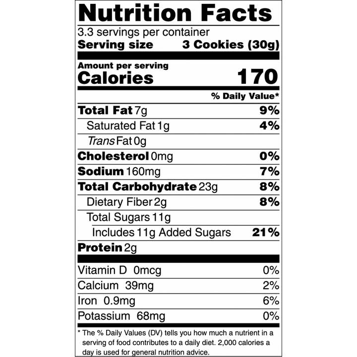 Butterfly Bakery of Vermont - Wholesale Cookie - Chocolate Peppermint Snaps 3oz/10ct1