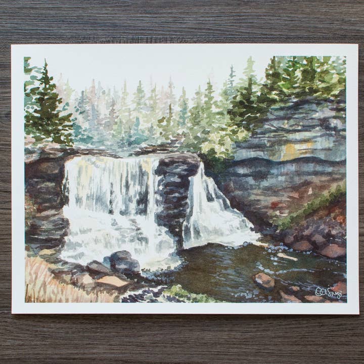 Blackwater Falls in Autumn Print for wholesale by Octavia Spriggs Fine Art