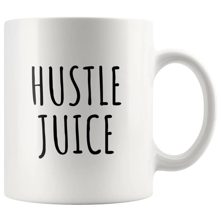 Mug Hustle inspiré de Rae-dunn, Hustle Juice, Every Day I'm Hustling, cadeau de travailleur acharné, cadeau de collègue, tasse de bureau pour la vente par Caliberry Home Goods