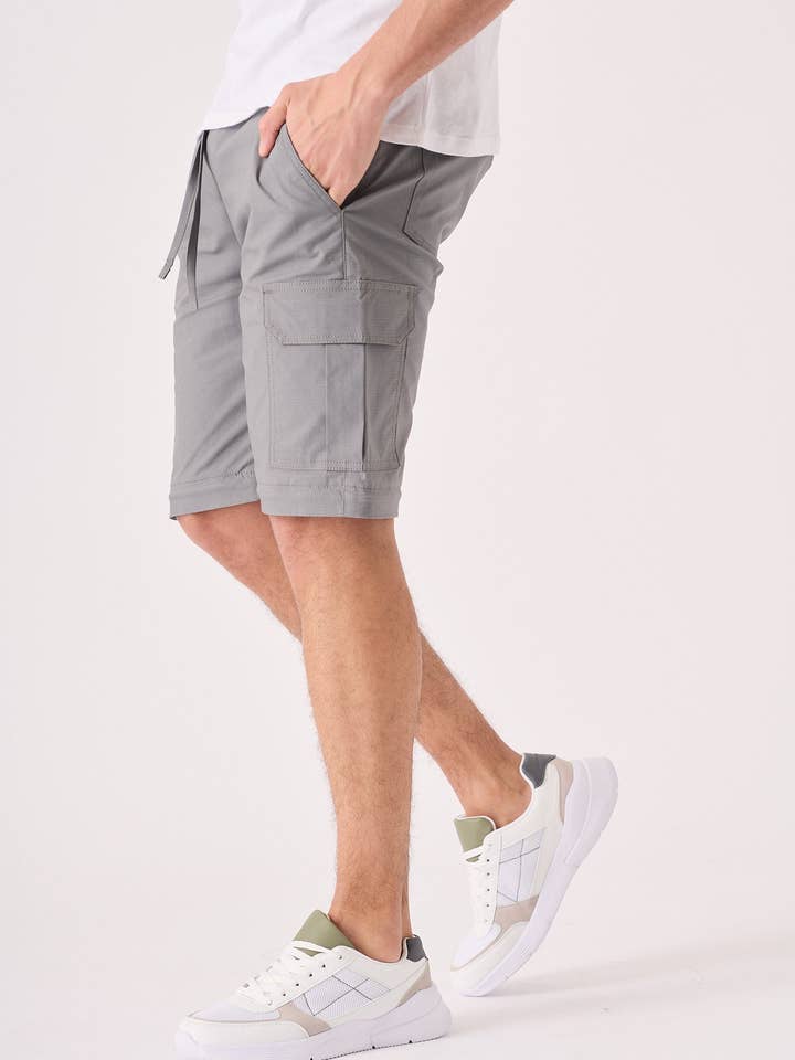PANTALON CARGO & SHORTS 2 EN 1 STEALTH - GRIS pour la vente par JMOJO UK Limited
