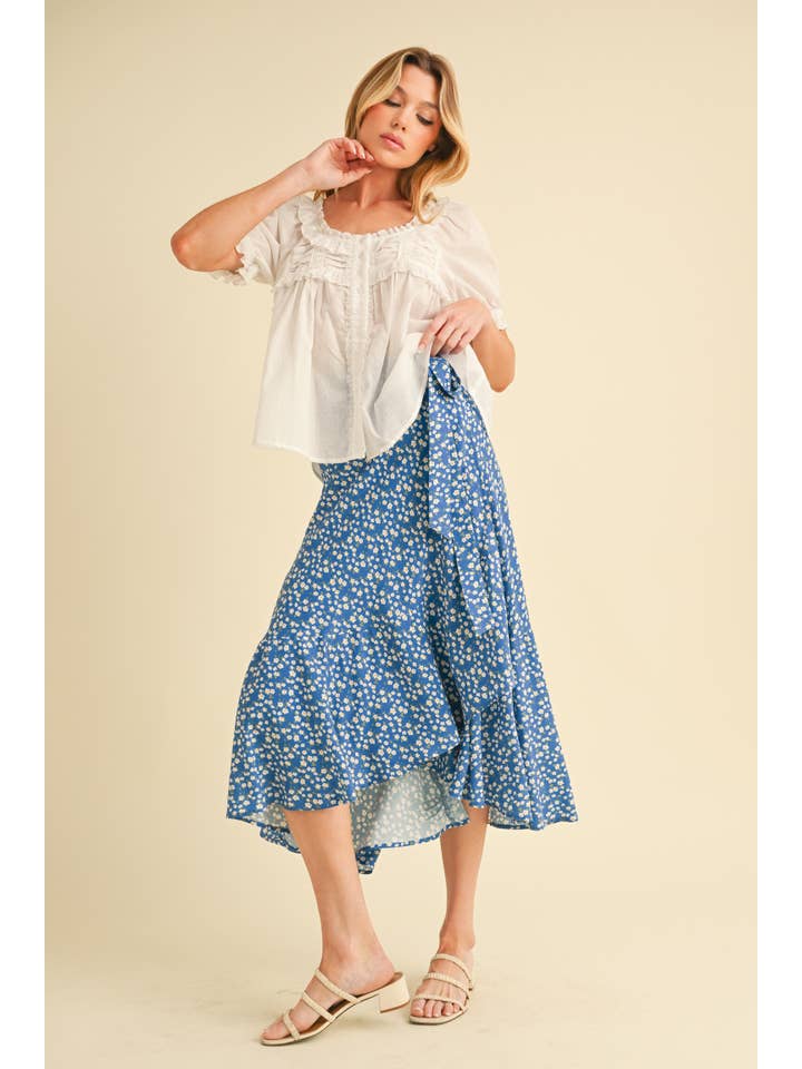 AEMI + CO - Wholesale Skirt - Women's - 7135FN Berti Floral Wrap Skirt8