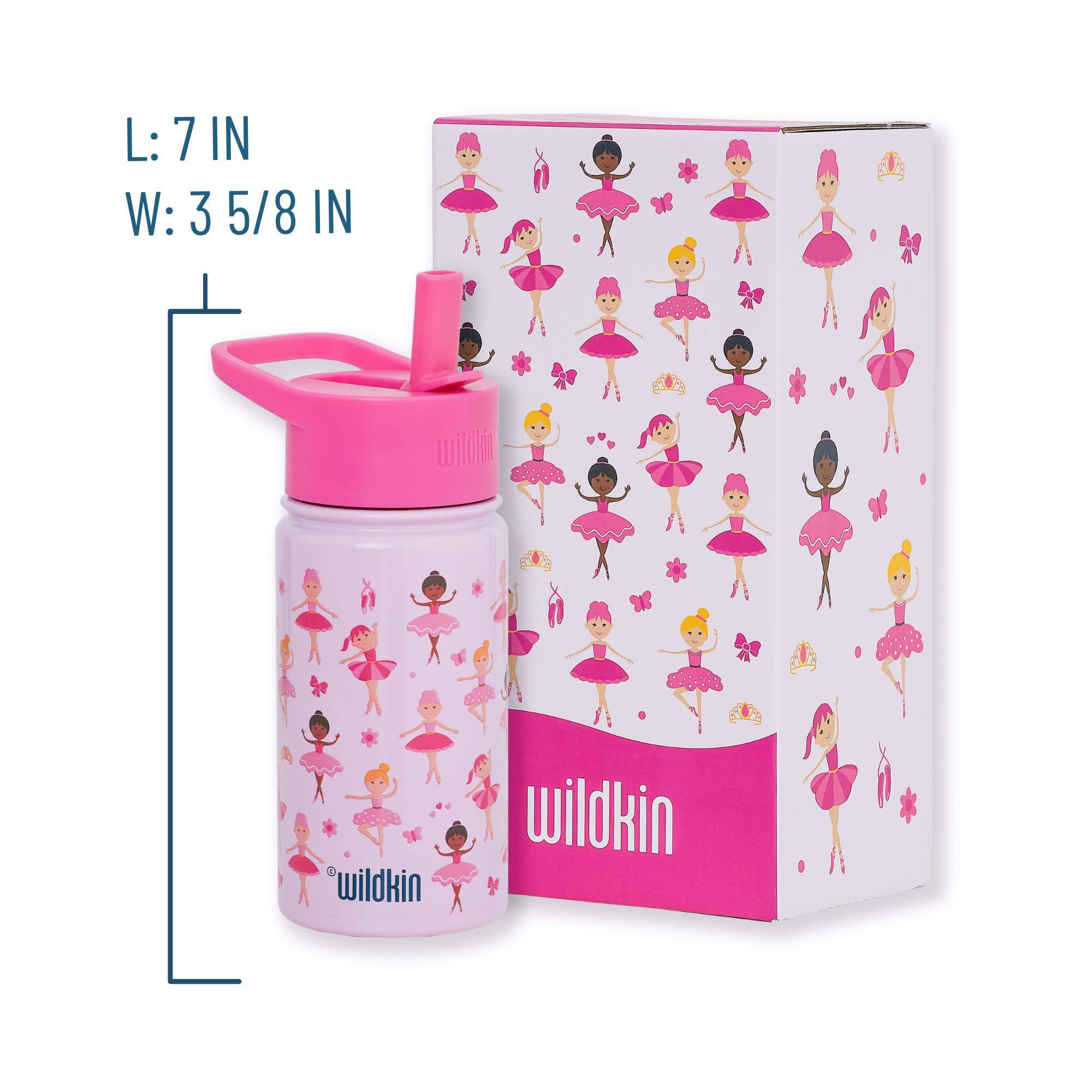 Wildkin - Wholesale Water Bottle - Ballerina 14 oz Steel Bottle3