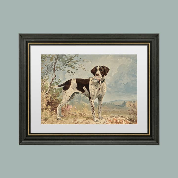 Sea to Skye - Wholesale Art Print - Standing English Pointer Antique Art Print7