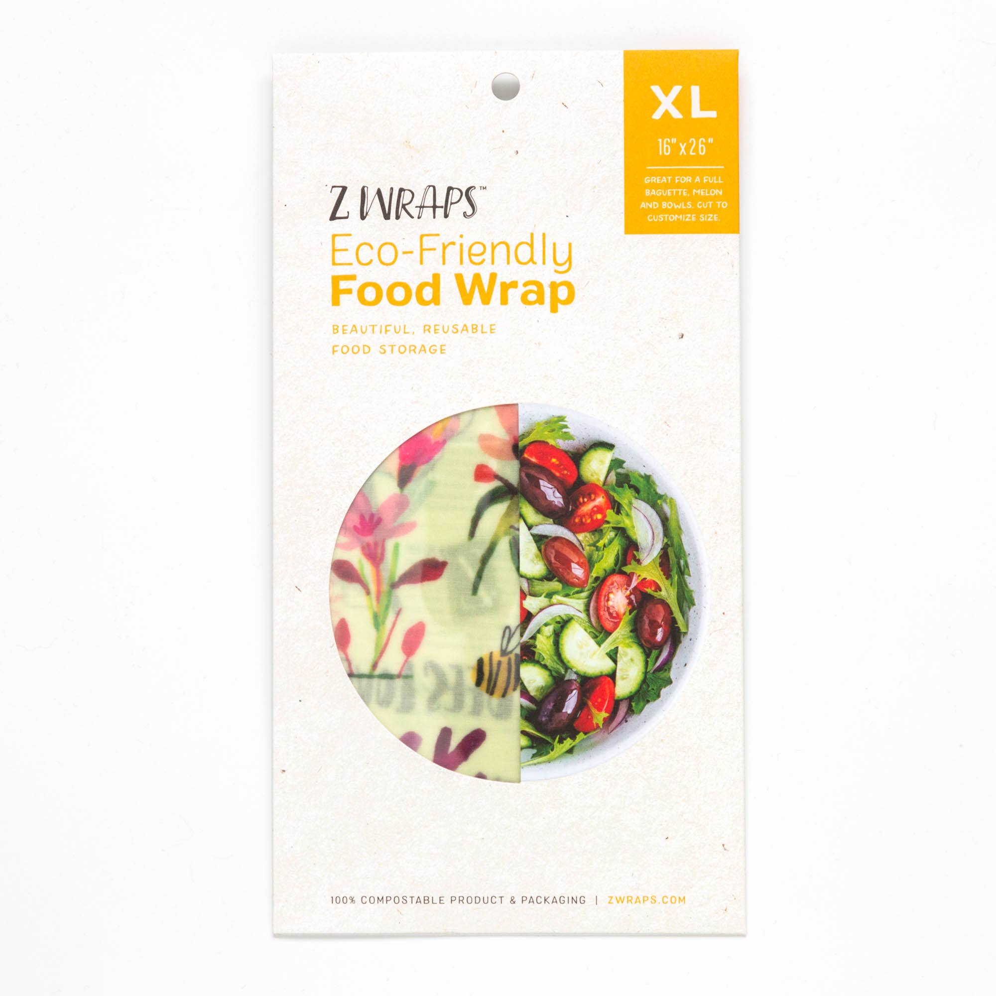 Z Wraps - Wholesale Zakje/kleedje voor voedsel - Z Wraps XL herbruikbare voedselverpakking voor bijenwas in Bees Love These2