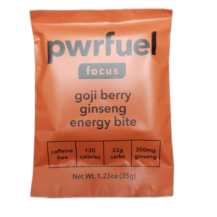 focus box (12 packs) - goji berry ginseng energy bite for wholesale by pwrfuel