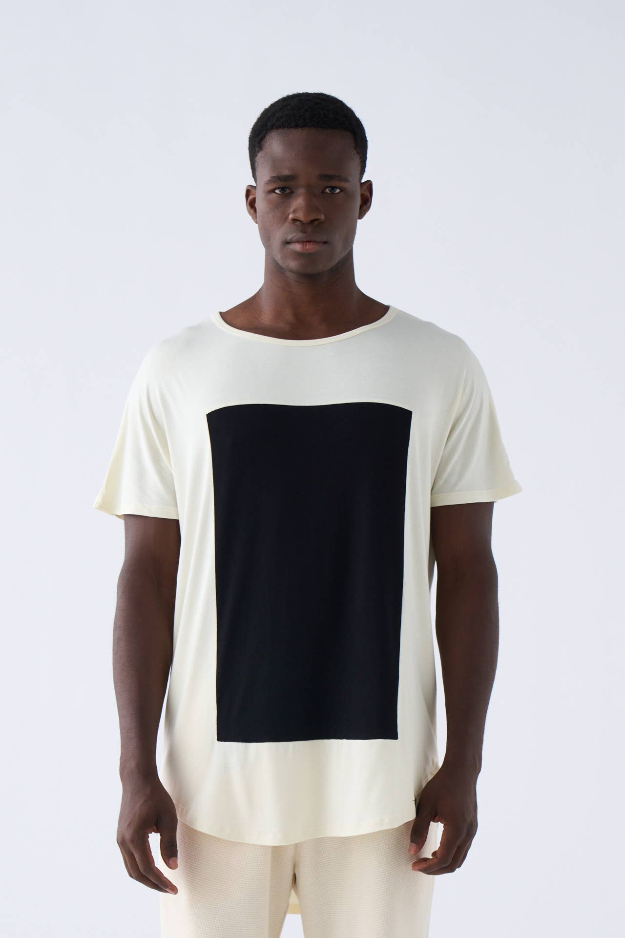 Pitagora - Vendita all'ingrosso Maglietta - Unisex - Maglietta Quadrilateral Bianco Nero