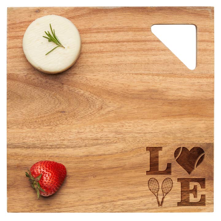 Acacia Modern Geo Square | Tennis Love | 12 x 12" for wholesale by Sophistiplate