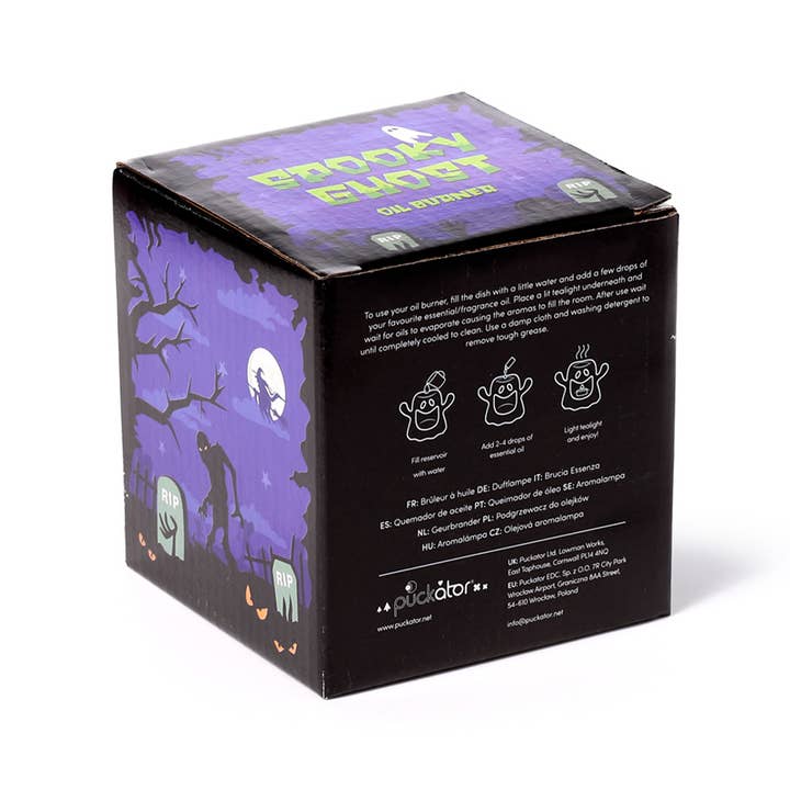Puckator Ltd - Wholesale Oil Warmer - Ghost Shaped Ceramic Oil & Wax Burner