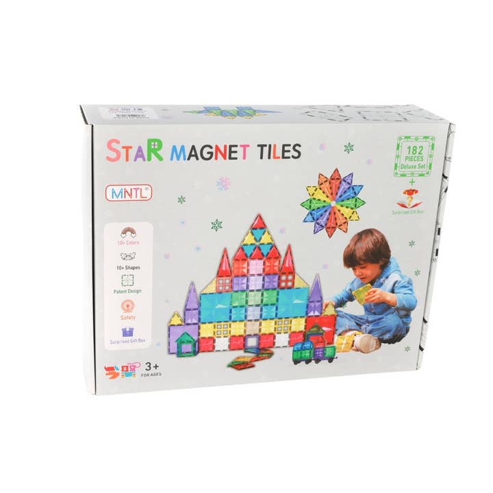 Magnetic Rainbow Tiles - 182pcs for wholesale by Jenjo Games
