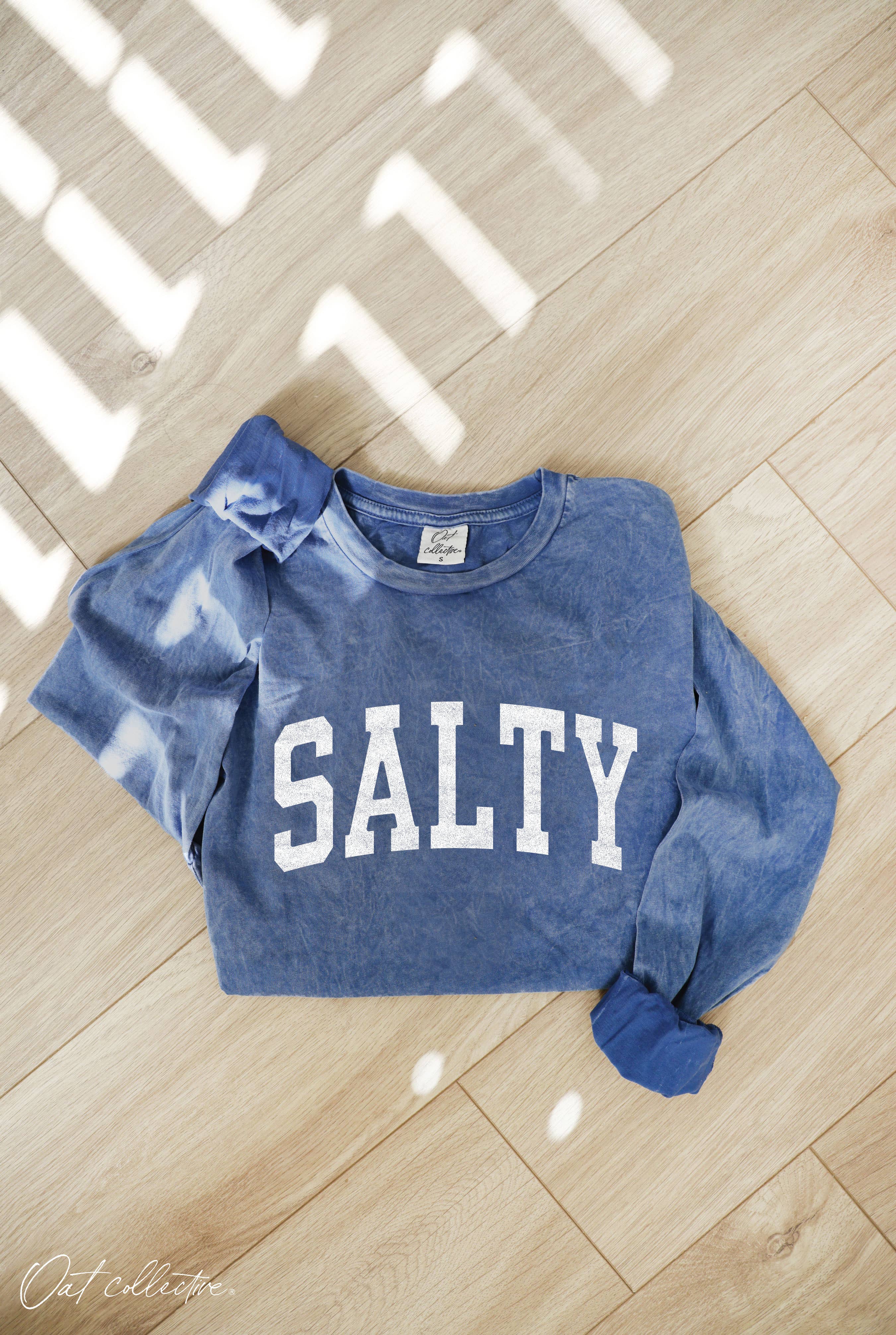 OAT COLLECTIVE - Wholesale T-shirt met print - Dames - SALTY mineralgewassen longsleeve met print7
