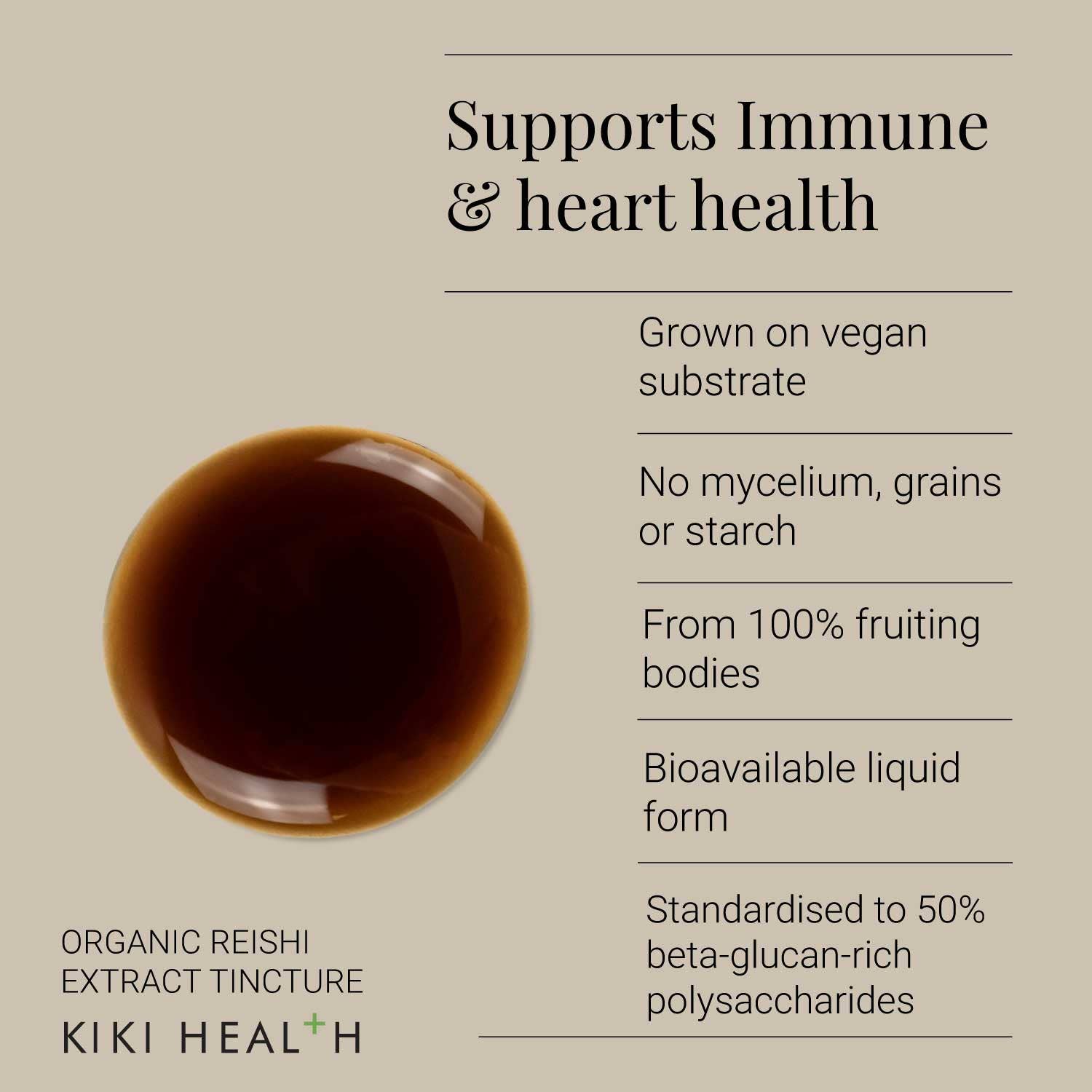 KIKI Heath – wholesale Tincture – Organic Reishi Mushroom Extract Tincture - 50ml1