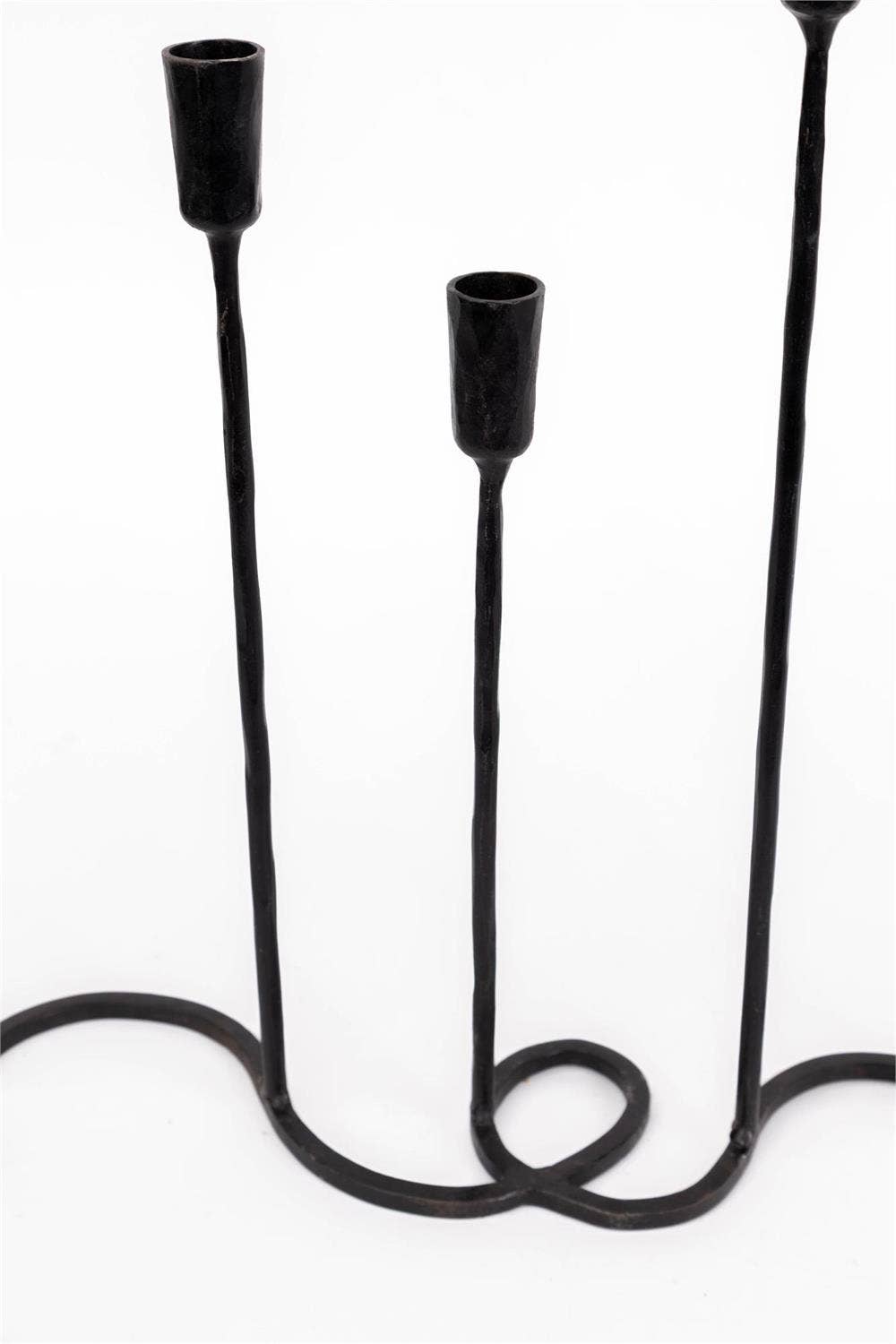 Audrey's Home & Gift - Wholesale Candle holder - Black Iron Taper Candle Holder Centerpiece (Pk/02)1