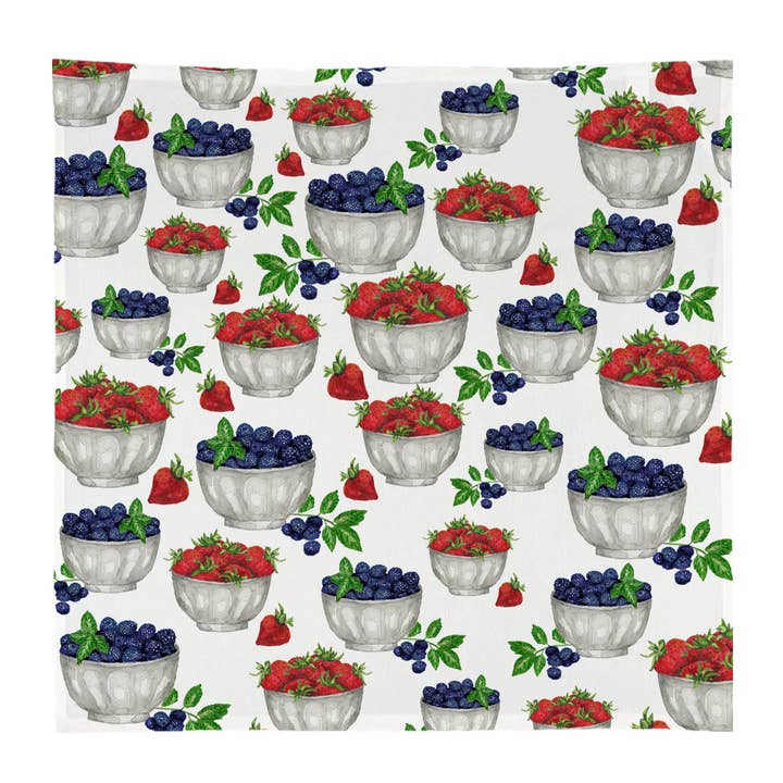 French Graffiti – Toalha de chá por atacado – Berry Bowls Square