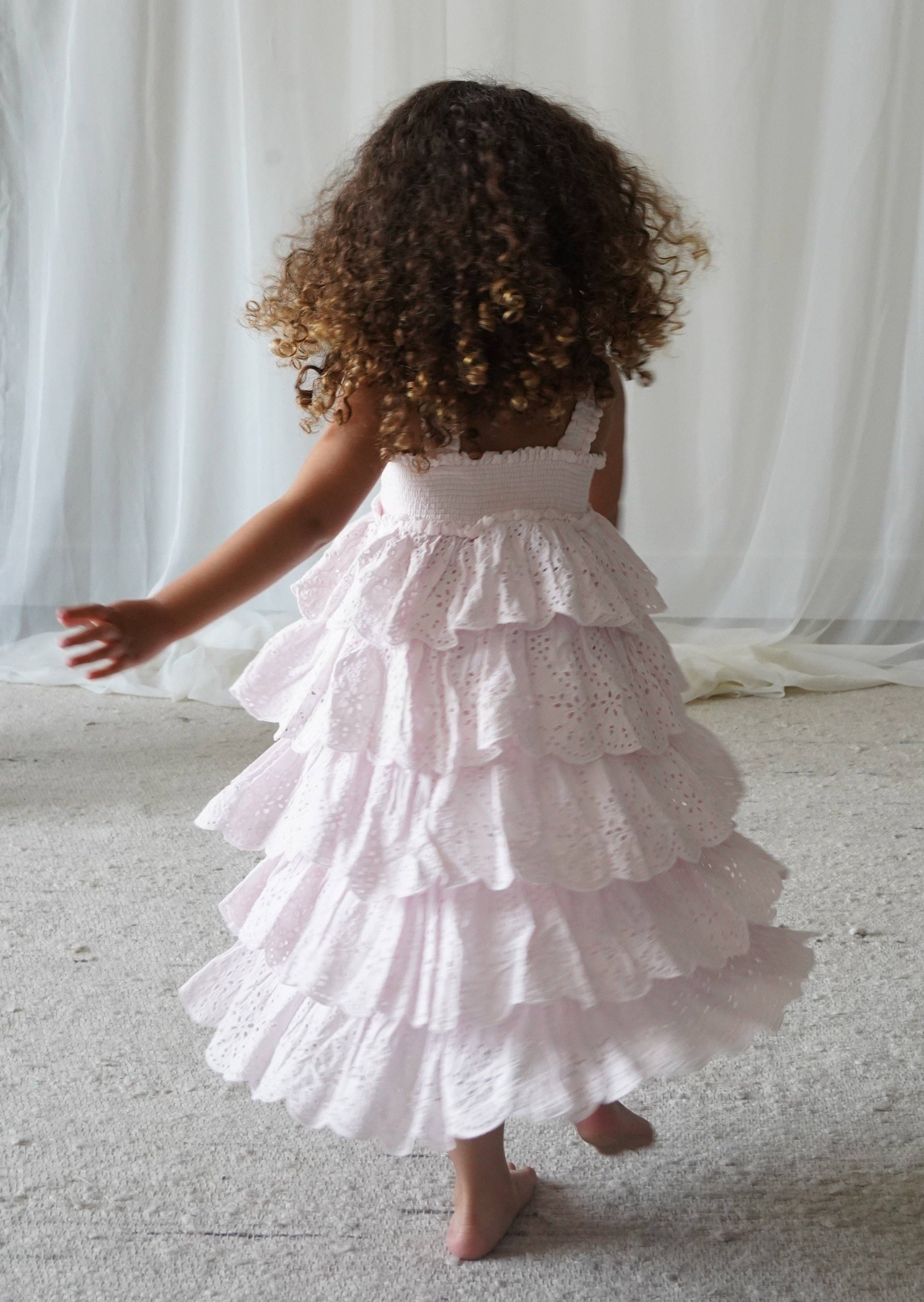 Lepela - Wholesale Dress - Kids - Amélie | Muslin Cotton Anglaise Dress | Seashell10