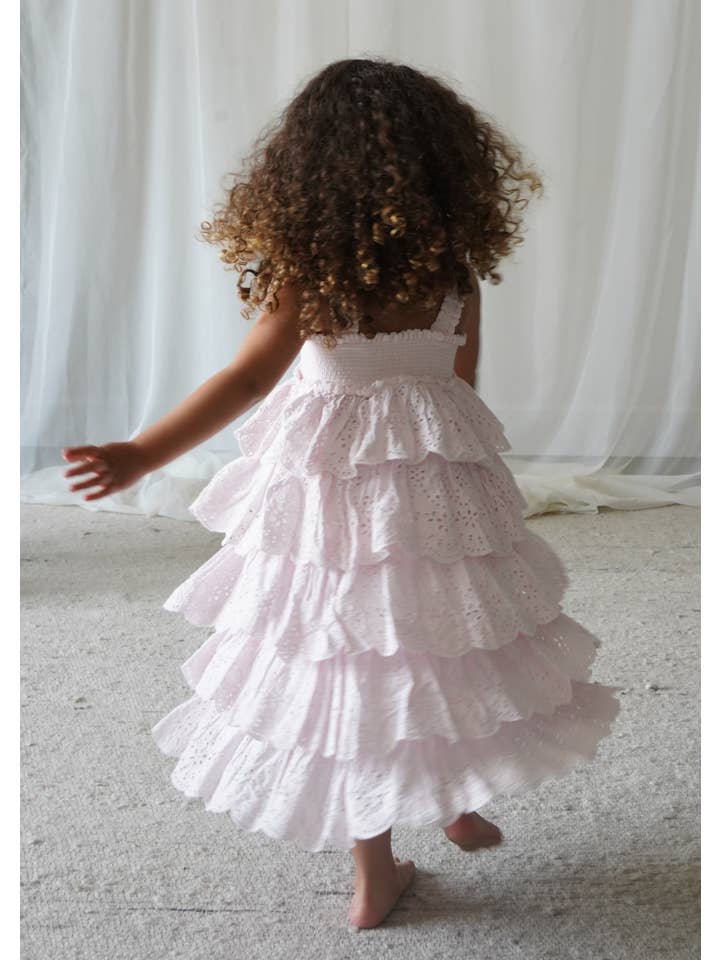 Lepela - Wholesale Dress - Kids - Amélie | Muslin Cotton Anglaise Dress | Seashell10